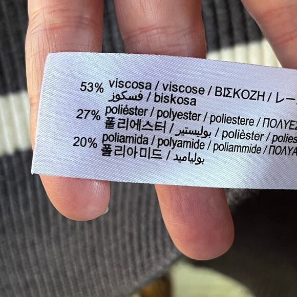 Zara Women's Grey And White Striped Sleeveless Sweater Size S - Picture 7 of 8